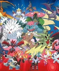 Trends HOME & APPAREL Pokemon Poster "Mega Evolutions"