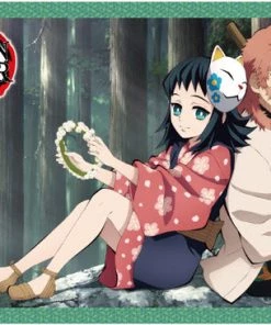 Great Eastern Demon Slayer Wall Scroll "Sabito And Makomo" HOME & APPAREL