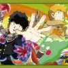 Great Eastern HOME & APPAREL Mob Psycho 100 Wall Scroll "Kageyama, Reigen And Ekubo In Fall"