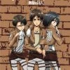 Great Eastern HOME & APPAREL Attack On Titan Wall Scroll "Eren, Mikasa And Levi"