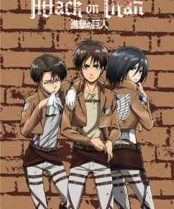 Great Eastern HOME & APPAREL Attack On Titan Wall Scroll "Eren, Mikasa And Levi"