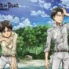 Great Eastern Attack On Titan Wall Scroll "Eren And Levi On The Shore"
