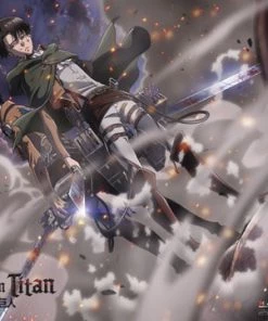 Great Eastern Attack On Titan Wall Scroll "Eren And Levi Battle Set" HOME & APPAREL