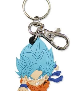 Great Eastern ACCESSORIES Dragon Ball Super Keychain Super Saiyan God Blue Goku