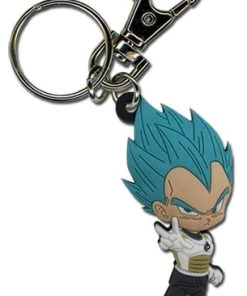 Great Eastern ACCESSORIES Dragon Ball Super Keychain Super Saiyan God Blue Vegeta