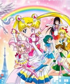 Great Eastern Sailor Moon Wall Scroll "Super Sailor Moon Group 1"