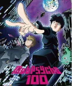 Great Eastern HOME & APPAREL Mob Psycho 100 Wall Scroll "Key Art 1"