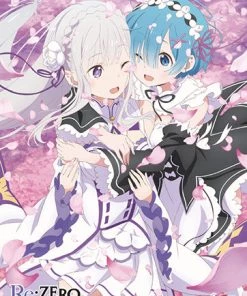 Great Eastern Re:Zero Wall Scroll "Emilia And Rem In Spring" HOME & APPAREL