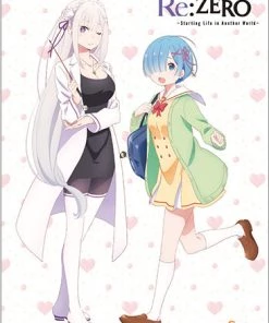 Great Eastern Re:Zero Wall Scroll "Emilia And Rem Sweetheart" HOME & APPAREL