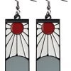 Great Eastern Demon Slayer Hanafuda Earrings 1 Great Eastern Demon Slayer Hanafuda Earrings